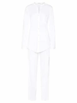 Große Größen Hanro Pyjama Cotton Deluxe In Weiß Günstig Kaufen