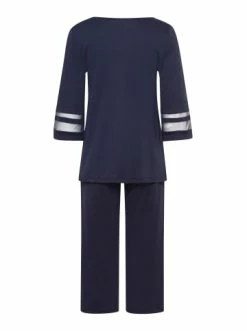 Große Größen Hanro Pyjama Delia In Blueberry Günstig Kaufen -hanro shop hanro pyjama delia in blueberry 1