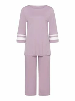 Große Größen Hanro Pyjama Delia In Lavender Cream Günstig Kaufen