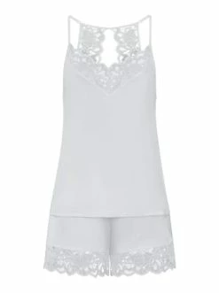 Große Größen Hanro Pyjama Mae In Silver Grey Günstig Kaufen