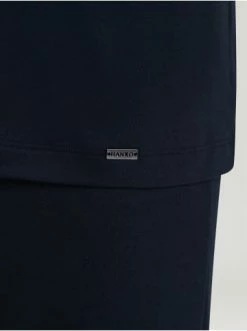 Wäsche Hanro Pyjama Night & Day In Dunkelblau Günstig Kaufen -hanro shop hanro pyjama night and day in dunkelblau 5