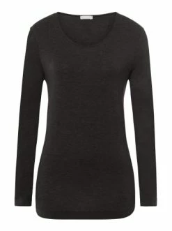 Große Größen Hanro Pyjamaoberteil Natural Elegance In Caviar Günstig Kaufen