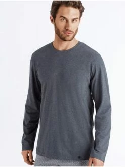 Shirts & Longsleeves Hanro Pyjamaoberteil Night & Day In Enigma Melange Günstig Kaufen -hanro shop hanro pyjamaoberteil night and day in enigma melange 2