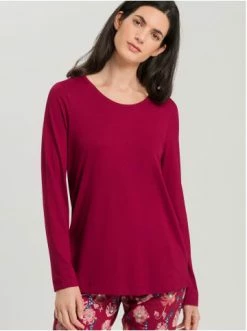 Große Größen Hanro Pyjamaoberteil Sleep & Lounge In Burgund Günstig Kaufen -hanro shop hanro pyjamaoberteil sleep and lounge in burgund 2