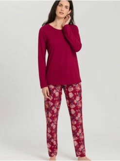 Große Größen Hanro Pyjamaoberteil Sleep & Lounge In Burgund Günstig Kaufen -hanro shop hanro pyjamaoberteil sleep and lounge in burgund 4