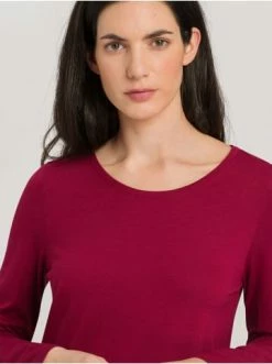 Große Größen Hanro Pyjamaoberteil Sleep & Lounge In Burgund Günstig Kaufen -hanro shop hanro pyjamaoberteil sleep and lounge in burgund 5