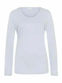 Große Größen Hanro Pyjamaoberteil Sleep & Lounge In Cloud Blue Günstig Kaufen