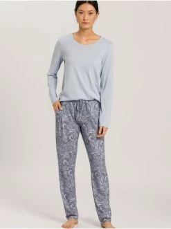 Große Größen Hanro Pyjamaoberteil Sleep & Lounge In Cloud Blue Günstig Kaufen -hanro shop hanro pyjamaoberteil sleep and lounge in cloud blue 4