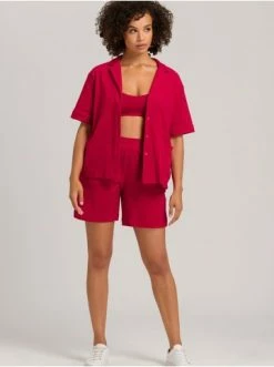 Große Größen Hanro Pyjamashorts Sleep & Lounge In Garnet Red Günstig Kaufen -hanro shop hanro pyjamashorts sleep and lounge in garnet red 4