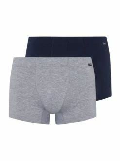Wäsche Hanro Retro Short / Pant Cotton Essentials In Light Melange/Deep Navy Günstig Kaufen