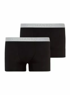 Wäsche Hanro Retro Short / Pant Cotton Essentials In Schwarz Günstig Kaufen