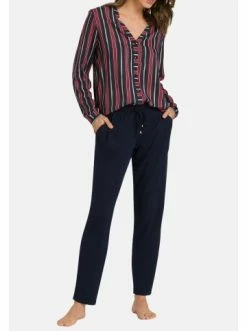 hanro shop -hanro shop hanro schlafanzug hose lang sleep and lounge in deep navy 1