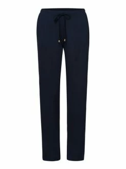 Große Größen Hanro Schlafanzug Hose Lang Sleep & Lounge In Deep Navy Günstig Kaufen