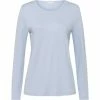 Große Größen Hanro Schlafanzug Shirt Langarm Loungy Nights In Cloud Blue Günstig Kaufen -hanro shop hanro schlafanzug shirt langarm loungy nights in cloud blue