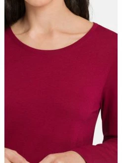 Große Größen Hanro Schlafanzug Shirt Langarm Sleep & Lounge In Burgundy Günstig Kaufen -hanro shop hanro schlafanzug shirt langarm sleep and lounge in burgundy 4