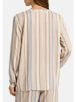 Große Größen Hanro Schlafanzug Shirt Langarm Sleep & Lounge In Textured Stripe Günstig Kaufen -hanro shop hanro schlafanzug shirt langarm sleep and lounge in textured stripe 2