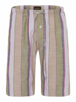 Wäsche Hanro Schlafshorts Night & Day In Greeny Shaded Stripe Günstig Kaufen