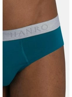 Wäsche Hanro Slip / Unterhose Cotton Essentials In Deep Lagoon/Coal Melange Günstig Kaufen -hanro shop hanro slip unterhose cotton essentials in deep lagoon coal melange 4