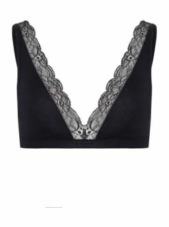 Große Größen Hanro Soft Cup BH Cotton Lace In Schwarz Günstig Kaufen