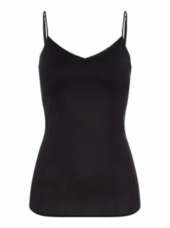 Wäsche Hanro Spaghetti Top Cotton Seamless In Schwarz Günstig Kaufen