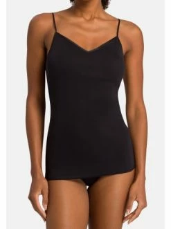Wäsche Hanro Spaghetti Top Cotton Seamless In Schwarz Günstig Kaufen -hanro shop hanro spaghetti top cotton seamless in schwarz 5
