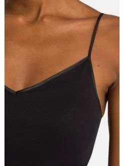 Wäsche Hanro Spaghetti Top Cotton Seamless In Schwarz Günstig Kaufen -hanro shop hanro spaghetti top cotton seamless in schwarz 7