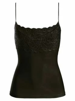 Wäsche Hanro Spaghetti Top Moments In Schwarz Günstig Kaufen