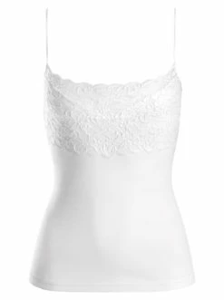 Wäsche Hanro Spaghetti Top Moments In Weiß Günstig Kaufen