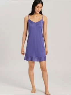 Große Größen Hanro Spaghettikleid Livia In Violet Blue Günstig Kaufen -hanro shop hanro spaghettikleid livia in violet blue 4