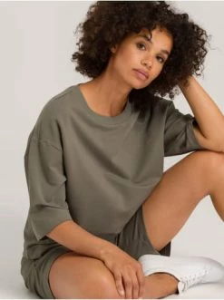 Große Größen Hanro Sweatshirt Natural Living In Antique Green Günstig Kaufen -hanro shop hanro sweatshirt natural living in antique green 5