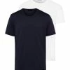 Shirts & Longsleeves Hanro T-Shirt Cotton Essentials In White / Deep Navy Günstig Kaufen -hanro shop hanro t shirt cotton essentials in white deep navy