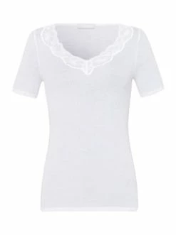 Große Größen Hanro T-Shirt Lace Delight In Weiß Günstig Kaufen