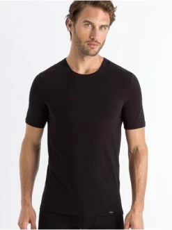 Wäsche Hanro T-Shirt Natural Function In Schwarz Günstig Kaufen -hanro shop hanro t shirt natural function in schwarz 2