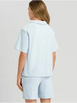 Große Größen Hanro T-Shirt Sleep & Lounge In Misty Blue Günstig Kaufen -hanro shop hanro t shirt sleep and lounge in misty blue 3