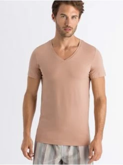 Wäsche Hanro T-Shirt V-Neck Cotton Superior In Beige Günstig Kaufen -hanro shop hanro t shirt v neck cotton superior in beige 2