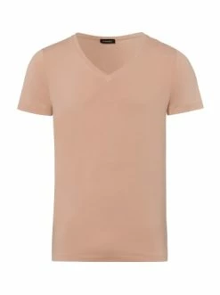 Wäsche Hanro T-Shirt V-Neck Cotton Superior In Beige Günstig Kaufen