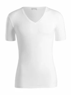 Wäsche Hanro T-Shirt V-Neck Cotton Superior In Weiß Günstig Kaufen