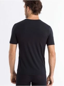 Wäsche Hanro T-Shirt V-Neck Natural Function In Schwarz Günstig Kaufen -hanro shop hanro t shirt v neck natural function in schwarz 3