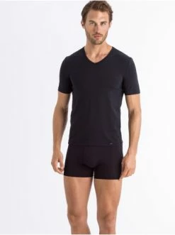 Wäsche Hanro T-Shirt V-Neck Natural Function In Schwarz Günstig Kaufen -hanro shop hanro t shirt v neck natural function in schwarz 4