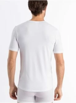 Wäsche Hanro T-Shirt V-Neck Natural Function In Weiß Günstig Kaufen -hanro shop hanro t shirt v neck natural function in weiss 3
