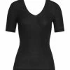 Große Größen Hanro T-Shirt Woolen Silk Kurzarm In Schwarz Günstig Kaufen -hanro shop hanro t shirt woolen silk kurzarm in schwarz