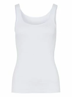 Wäsche Hanro Unterhemd / Tanktop Cotton Seamless In Weiß Günstig Kaufen